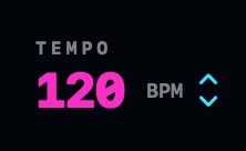 Tempo number in transport bar