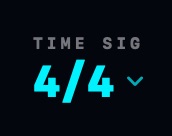 Time signature in transport bar